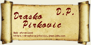 Draško Pirković vizit kartica